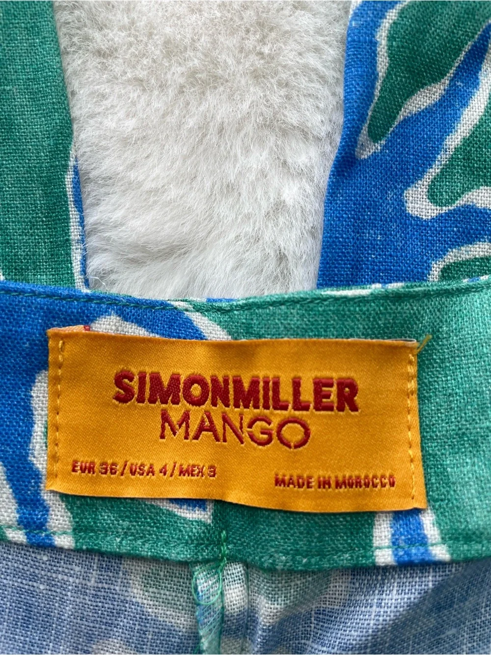 Simon Miller Blue & Green Wide-Leg Printed Pants - Picture 7 of 9